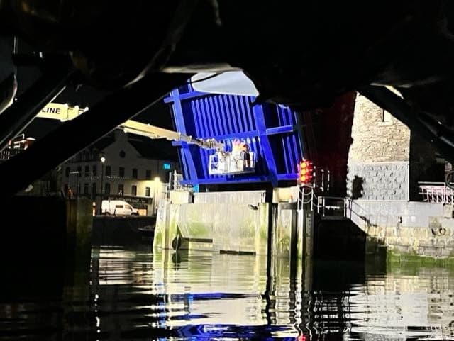 Swingbridge underside